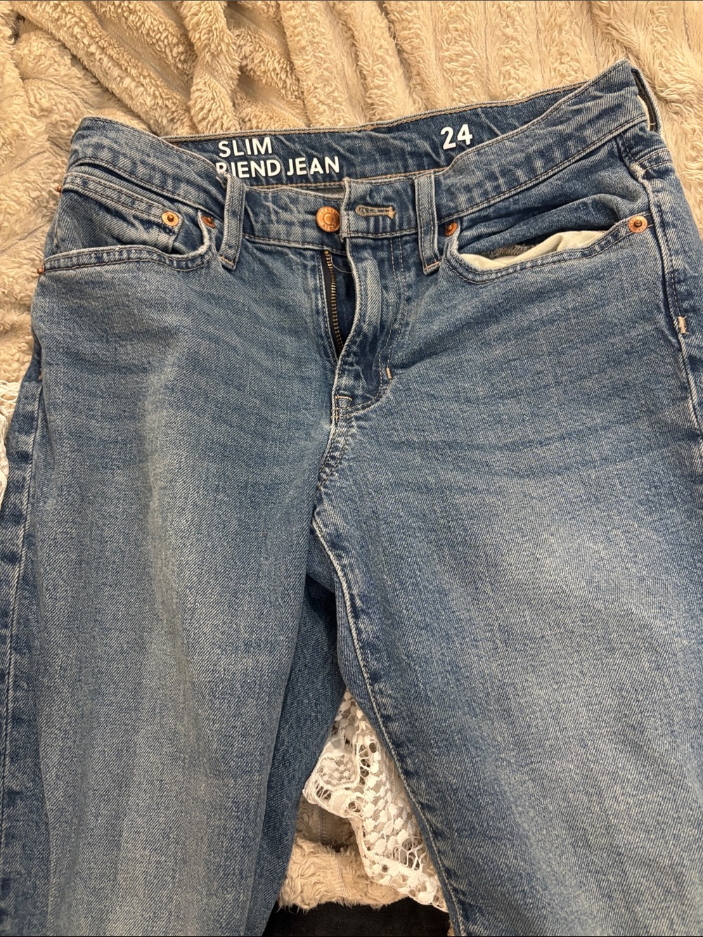 J. Crew Slim Boyfriend Jeans - Light Blue Denim